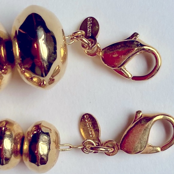 Vintage MONET Gold Chunky Bauble Necklace & Bracelet Set - Picture 4 of 7